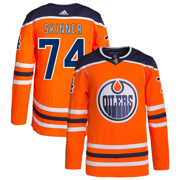 Men's Edmonton Oilers #74 Stuart Skinner Fanatics Home Orange Jersey